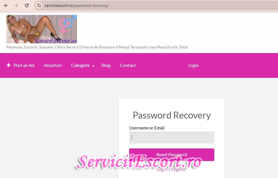 Password Recovery Page